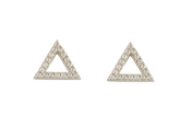 Triangel Design Charming 925 Sterling Silver Earrings studded with CZ